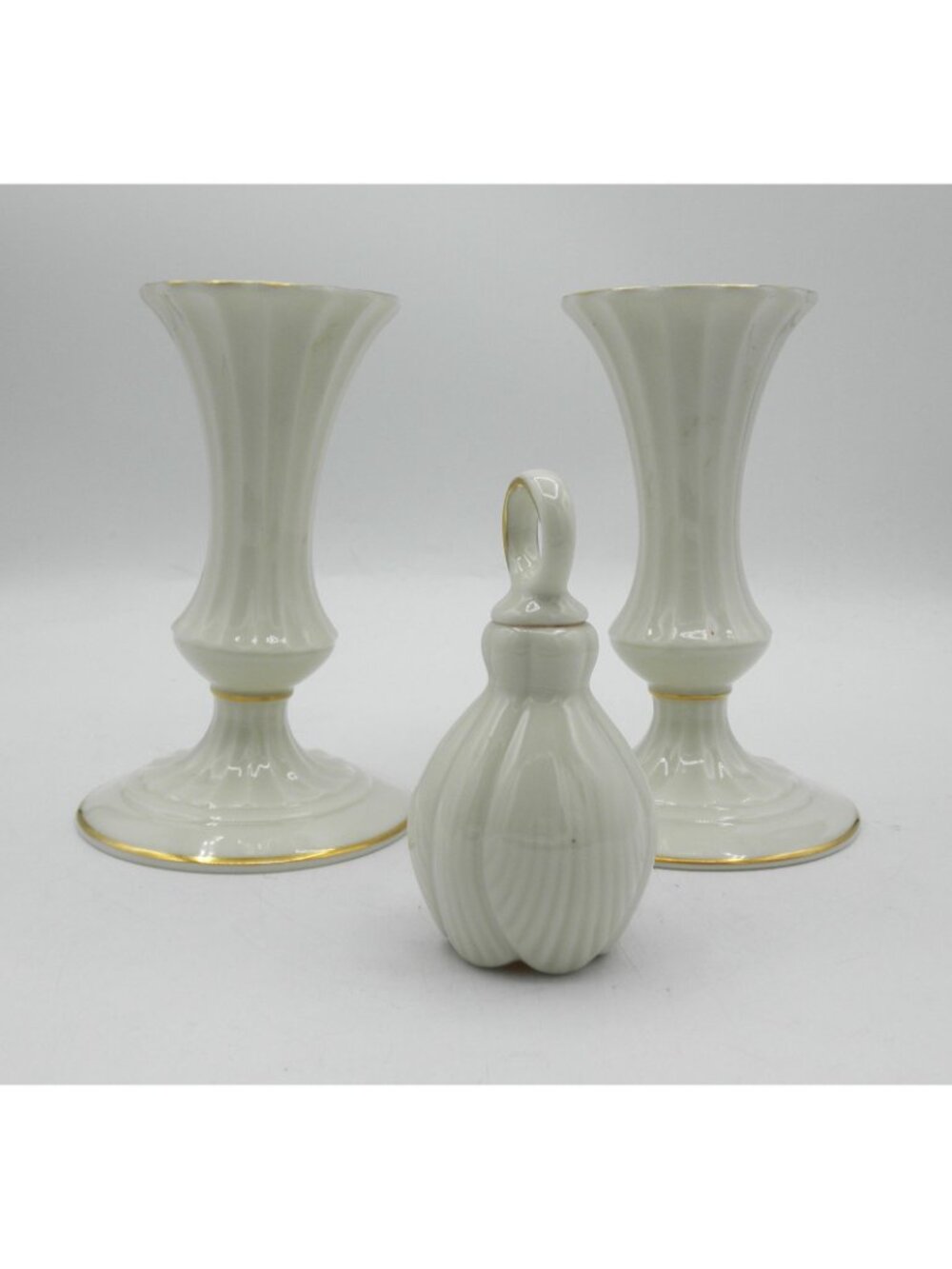 Set of Classic Collection by Lenox 5-1/2 inch Candlestick Holders w/Snuffer - Picture 4 of 9